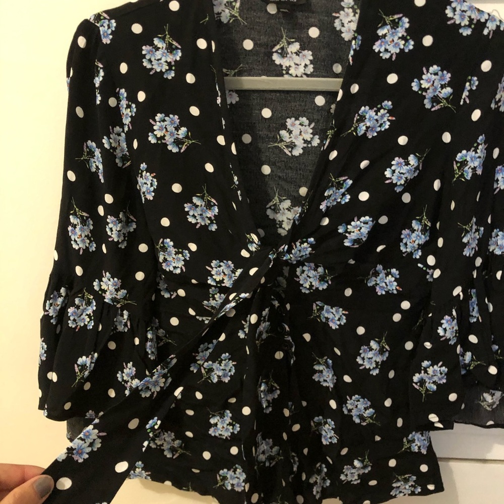 Topshop Fitted cropped Nordstrom blouse